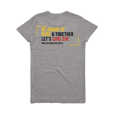 Women's T-Shirt "Be Aware of Rare" in Frame on Back of T-Shirt Thumbnail