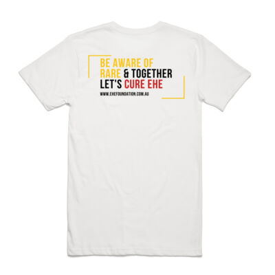 Men's T-Shirt "Be Aware of Rare" in Frame on Back of T-Shirt Thumbnail